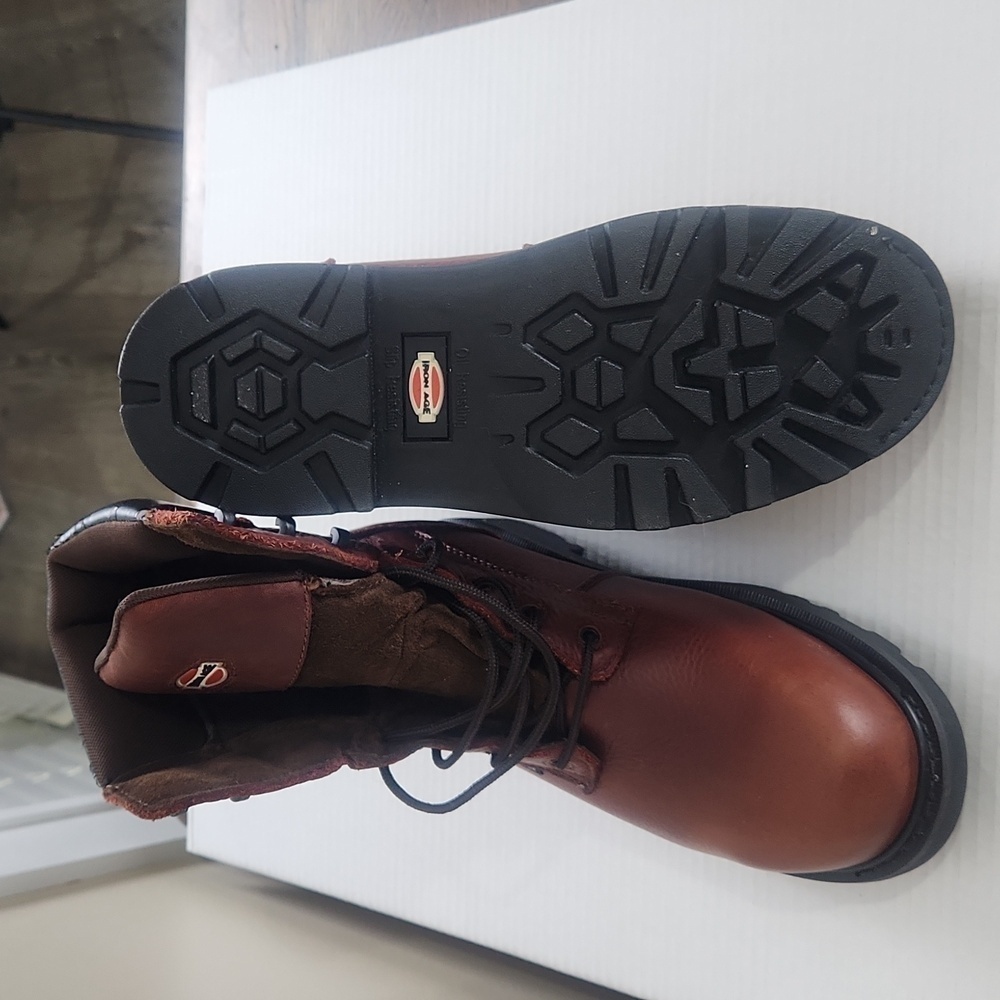Iron age man Hauler 8In work safety shose casual brown size 9M - Picture 4 of 10